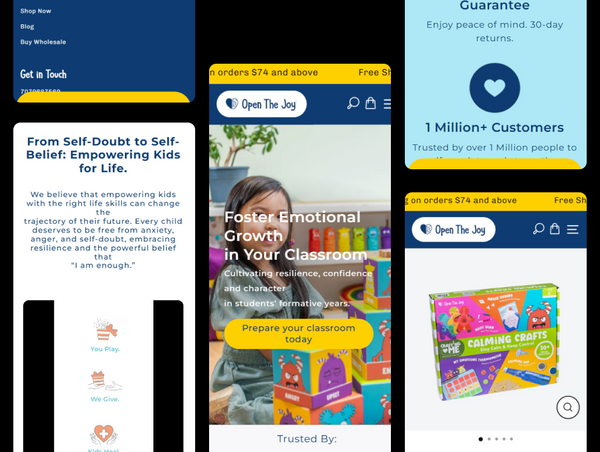 Collage of educational product images with text and branding elements.