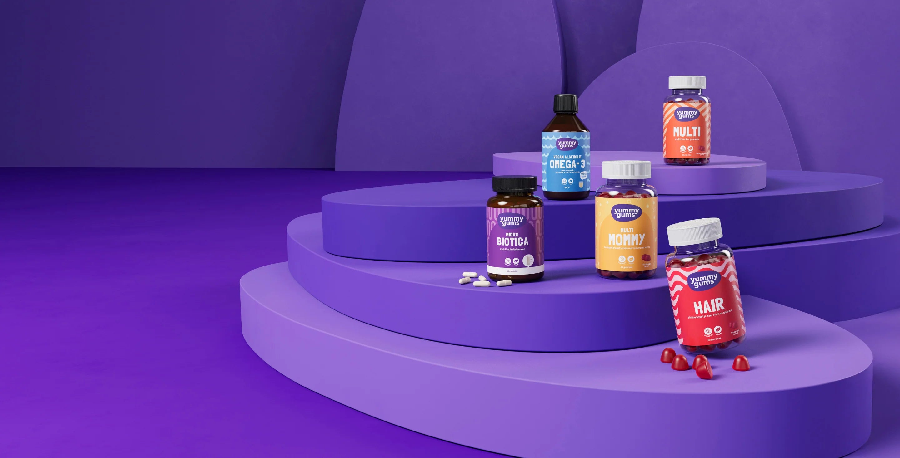 YummyGums e-commerce design and development portfolio project banner.